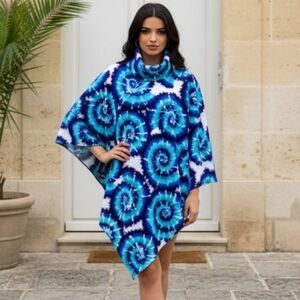 Poncho Women's outlander shawl cowl Fleece Poncho Turtleneck Blanket Ser…